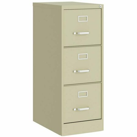 HIRSH INDUSTRIES 24855 Putty Three-Drawer Vertical Letter File Cabinet - 15'' x 22'' x 40'' 42024855
